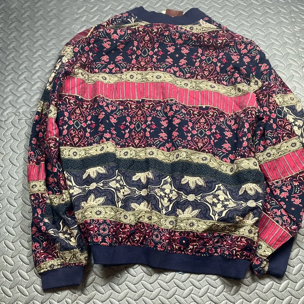 SSLR Mens Collection‎ XL Jacket Button Up Floral Print Long Sleeve